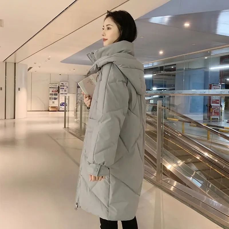 2023 Winter Women Thickening Parkas Coat Casual Hooded Pockets Warm Windproof Parkas Jackets Fashion Female Outwear Coats S67