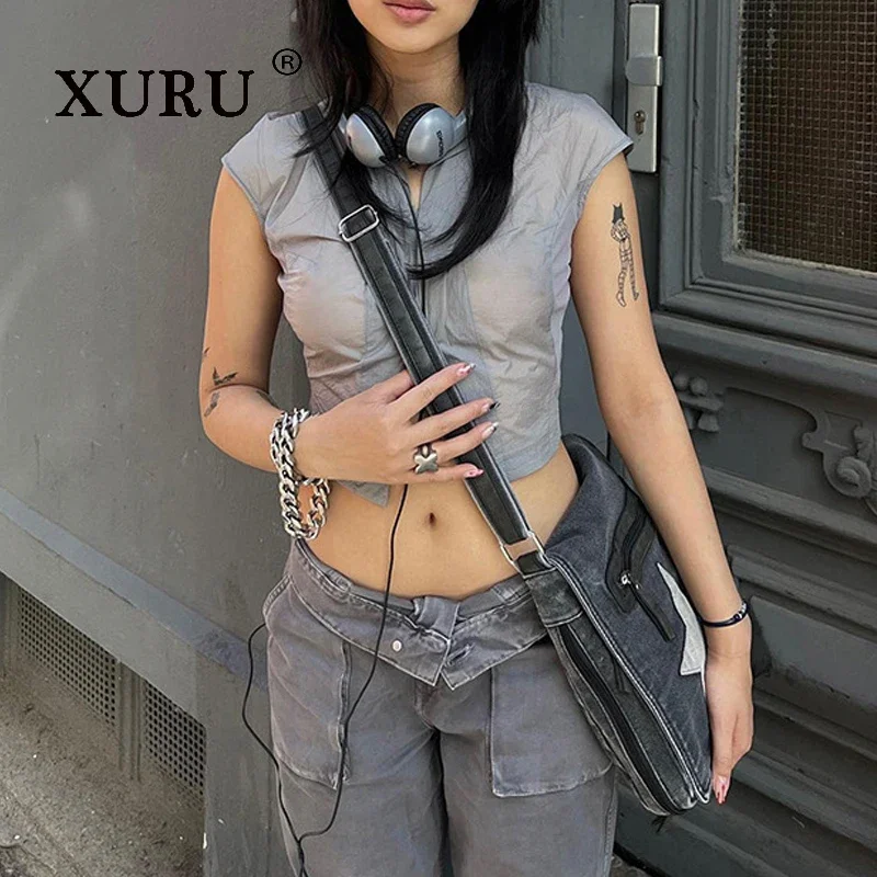 Джинсы xру с низкой посадкой для женщин в стиле ретро принтом звезд большими