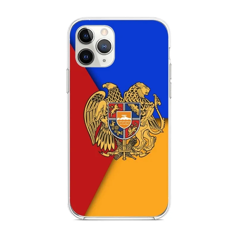 Фото Чехол для телефона с флагом армянии для IPhone 14 13 12 11 XS X 8 7 6 Plus Mini Pro Max SE 2022, мягкий прозрачный чехол для телефона №5