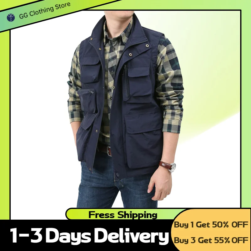 

Жилет мотоциклетный мужской, куртка оверсайз без рукавов, тактическая одежда в стиле милитари для рыбалки