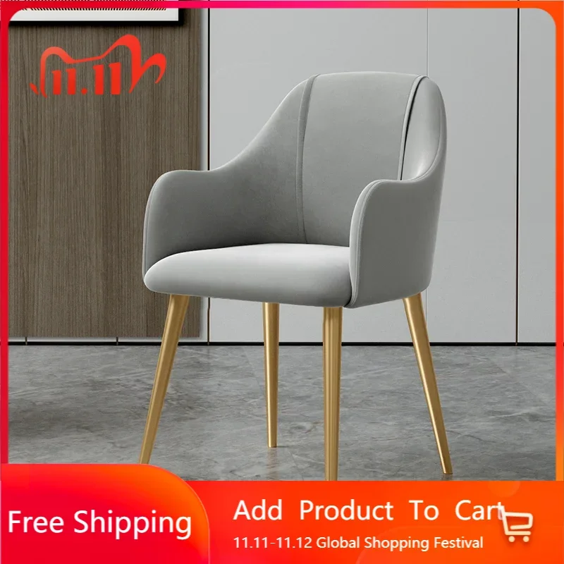 

Aesthetic Vanity Dining Chairs Luxury Modern Unique Office Dining Chair Reading Hotel Garden Sillas De Comedor Furniture WJ35XP