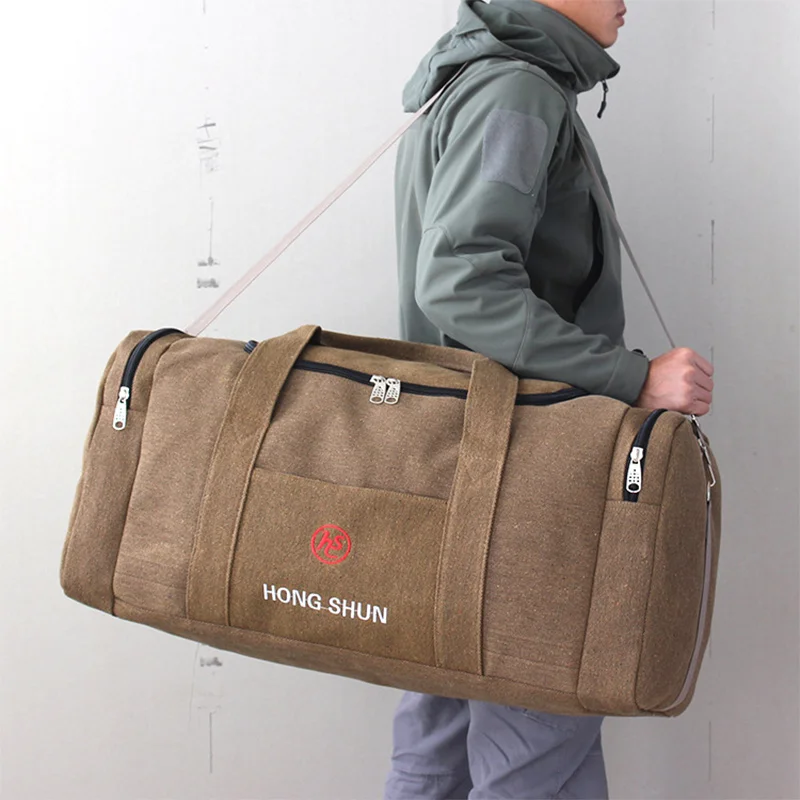 Canvas Men Travel Bags Large Capacity Travel Duffel Hand Luggage Bag Multifunction Weekend Bag Sac De XA243K