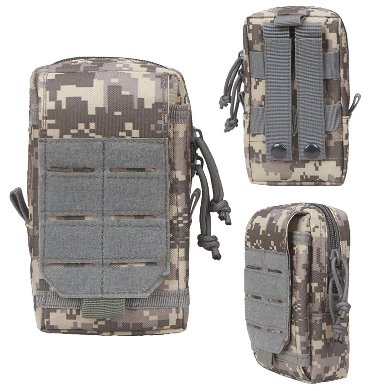 Tactical Outdoor Hiking Travel Mobile Phone Pouch Waist Bag Cellphone Holder Vest Pack Military Molle Pouch