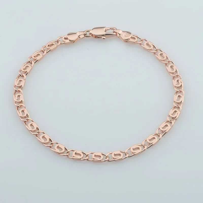 Женский браслет-цепочка из нержавеющей стали 4 мм цвета в ассортименте