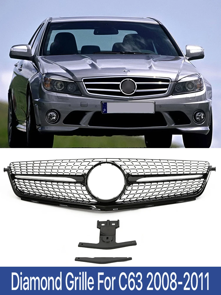 

Решетка для переднего бампера Mercedes Benz C Class C63 W204 C180 C200 C300 C260 2008 2009 2010 2011 черная