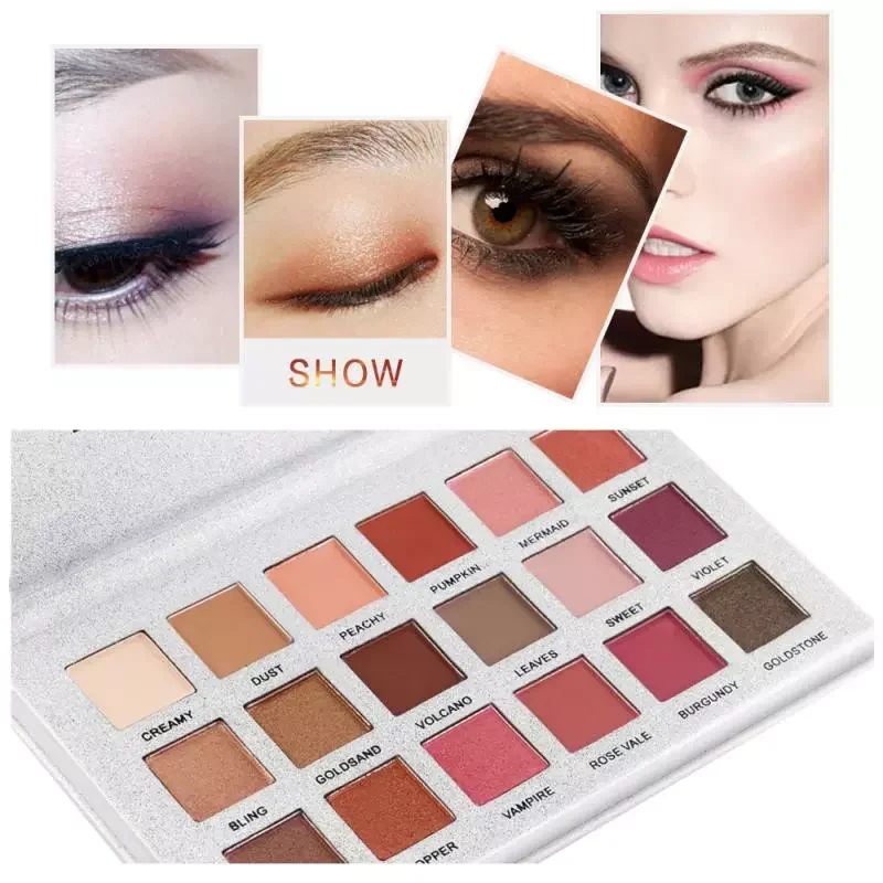 

NEW2023 18 Color Makeup Eyeshadow Palette Waterproof Glitter Pigment Smoky Eye Shadow Pallete Make Up Palette Nude Long Lasting