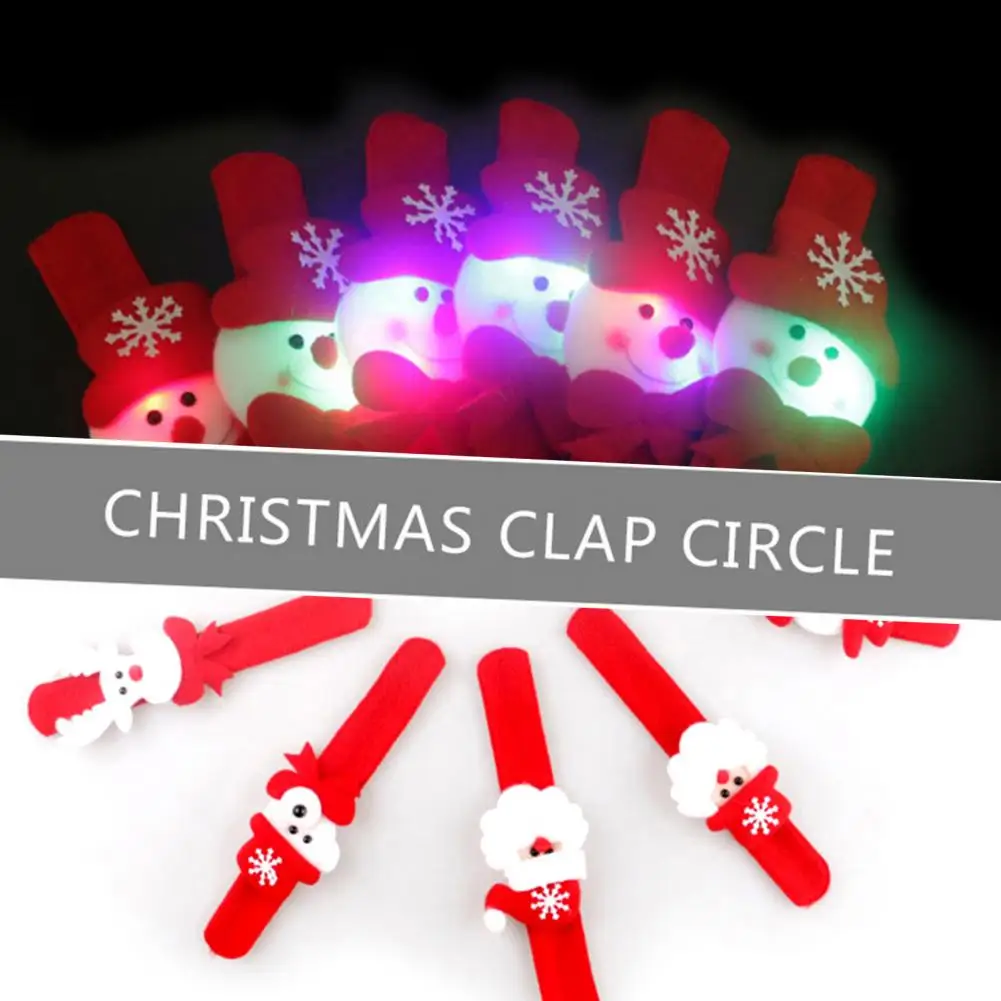 Slap Circle Lightweight Funny Velvet Cloth Christmas Glow Slap Bracelets