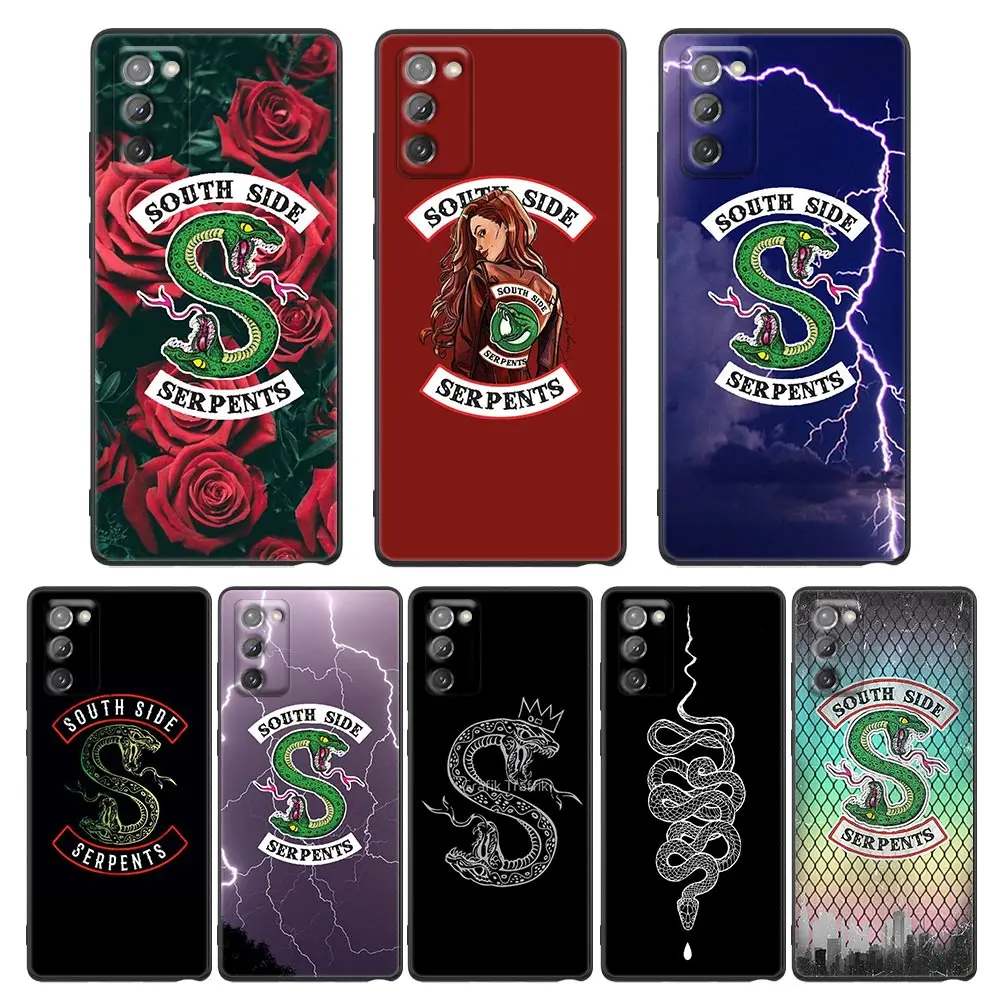

Phone Case for Samsung A7 A52 A71 A72 A73 A91 M22 M30s M31s M33 M62 M52 F23 F42 5G 4G TPU Case Riverdale South Serpentine Snake