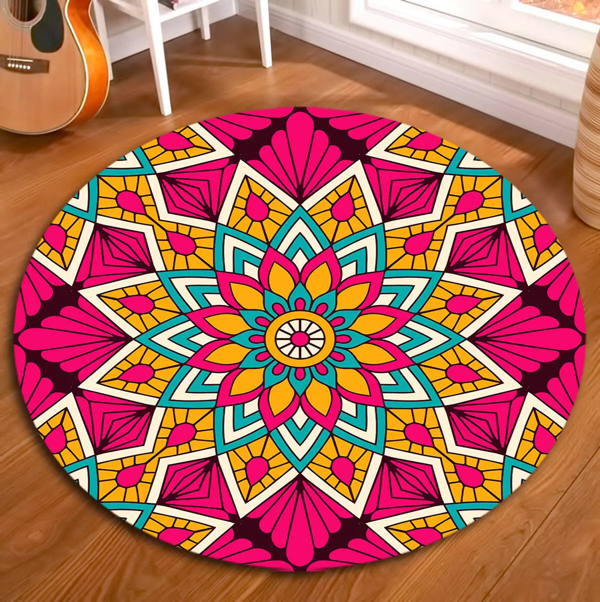 

Mandala Pattern Round Rug Super Soft Warm Printed Rug Computer Chair Round Rug tapis salon mats doormats carpet bathroom home