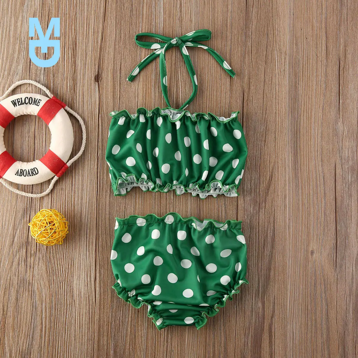 

New 2022Summer Swimsuit Toddler Kids Baby Girls Polka Dot Tankini Swimwear Swimsuit Bikini 2Pcs Set High Wait Bathing Suit