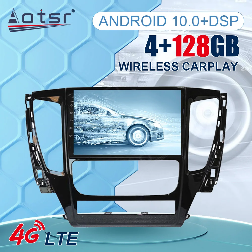 Автомобильный мультимедийный проигрыватель для Mitsubishi Pajero 128-2016, 4 + 2018G Android