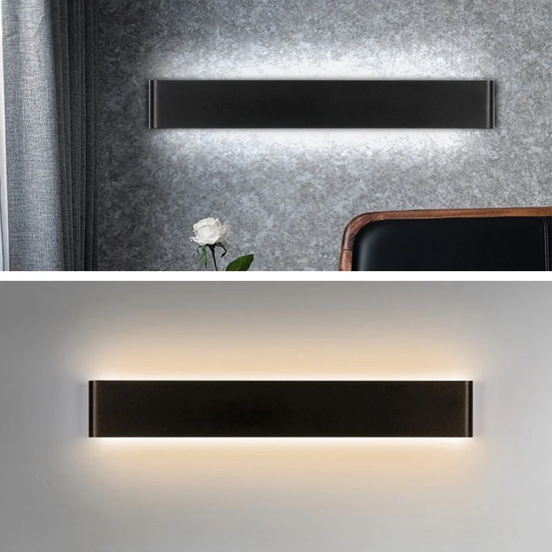 

12W Rectangle Led Wall Lamp Bedside Sconces Home Lighting For Living Room Bathroom Mirror Indoor Aisle 31Cm
