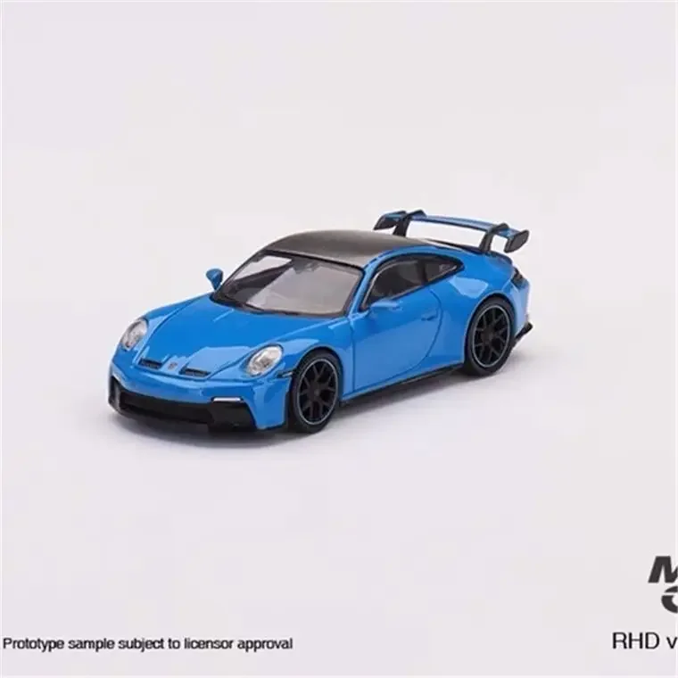 MINIGT 1:64 911 (992) GT3 Модель автомобиля из синего сплава 381 #