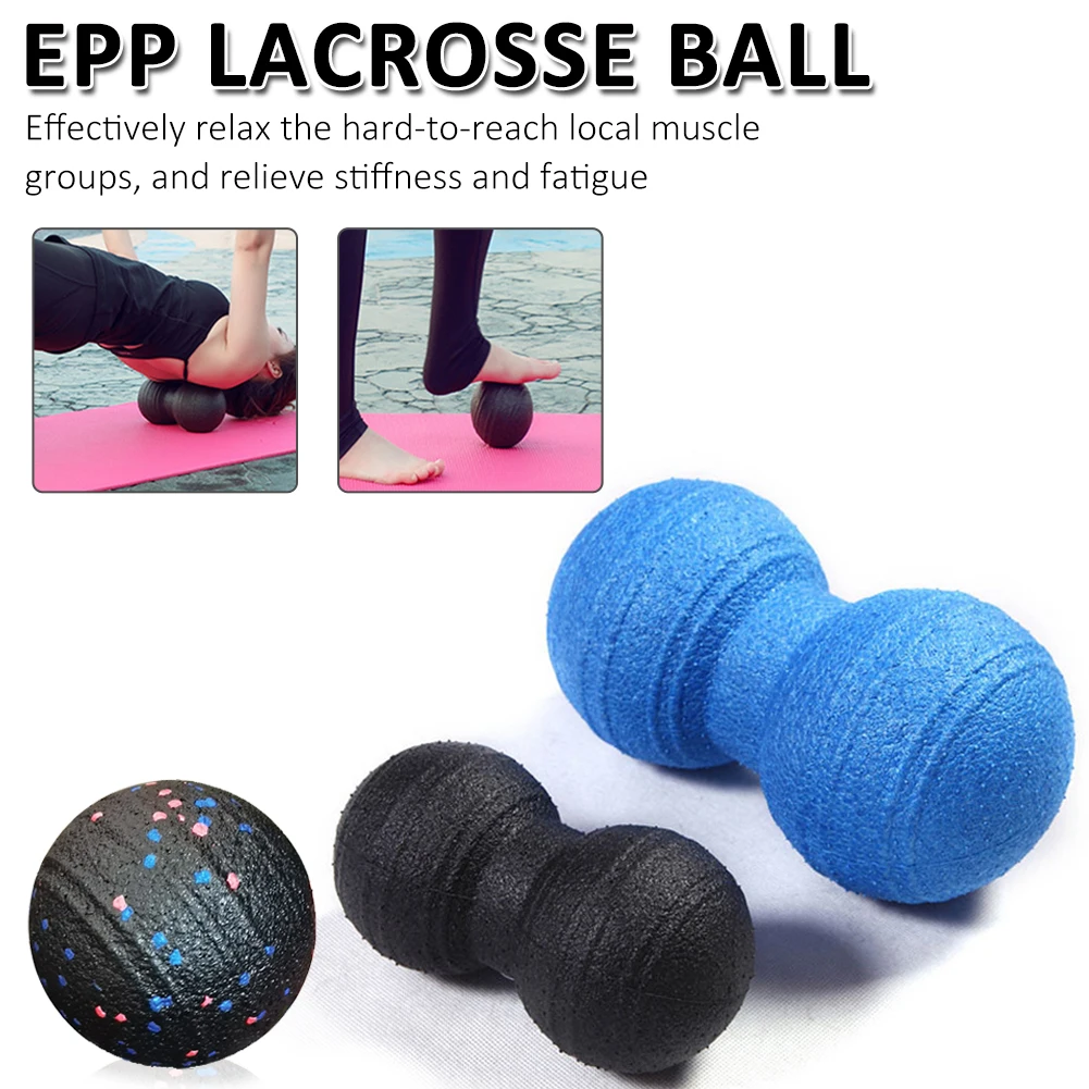 

EPP Massage Ball Fitness Peanut Fascia Ball Lacrosse Ball for Foot Neck Spine Shoulder Physical Trigger Point Therapy Myofascial