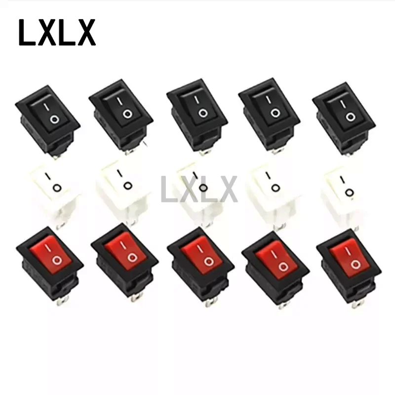 500 шт. кнопочный переключатель KCD11 10x15 мм SPST 2Pin 3Pin 3A 250V KCD11 кнопочный переключатель вкл/выкл черный красный и белый