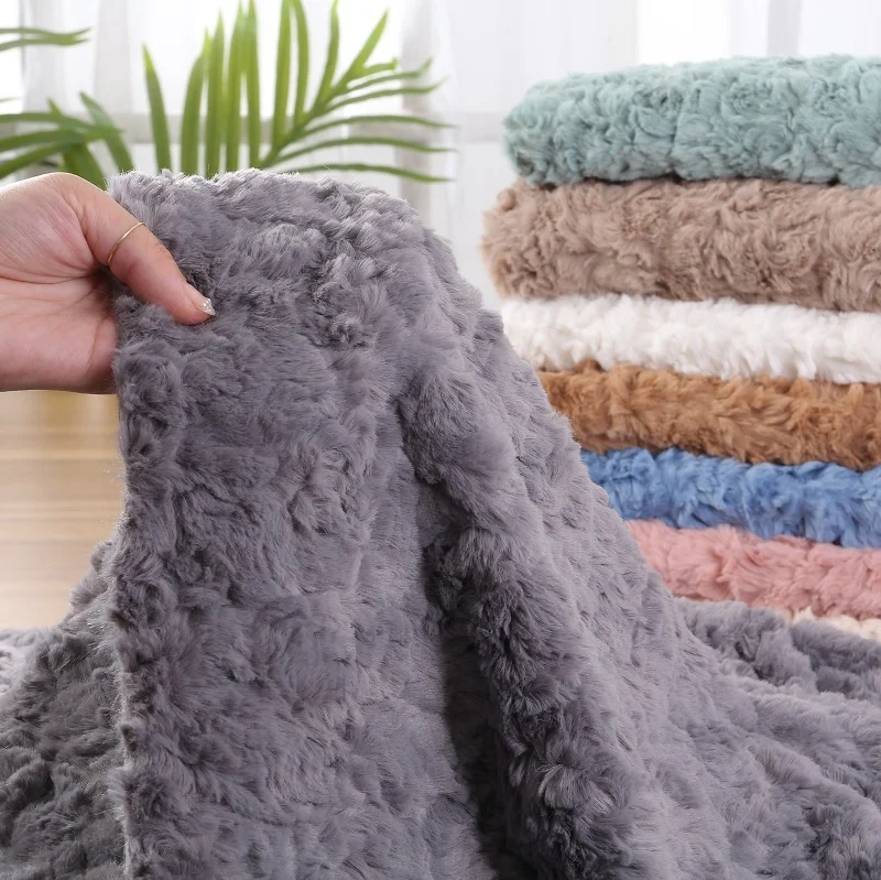 Плотная Имитация меха кролика Рекс утолщенная плюшевая ткань розы сделай сам из