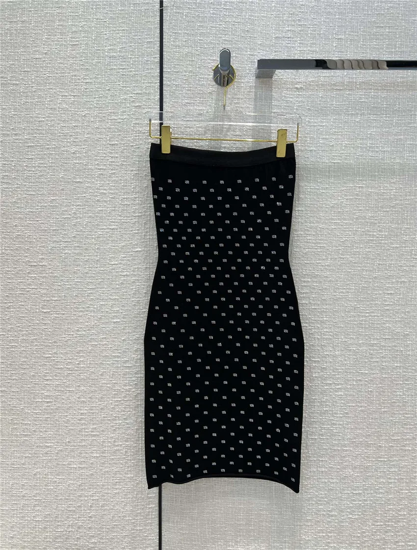 

Модное дизайнерское платье для женщин, черное трикотажное платье без бретелек