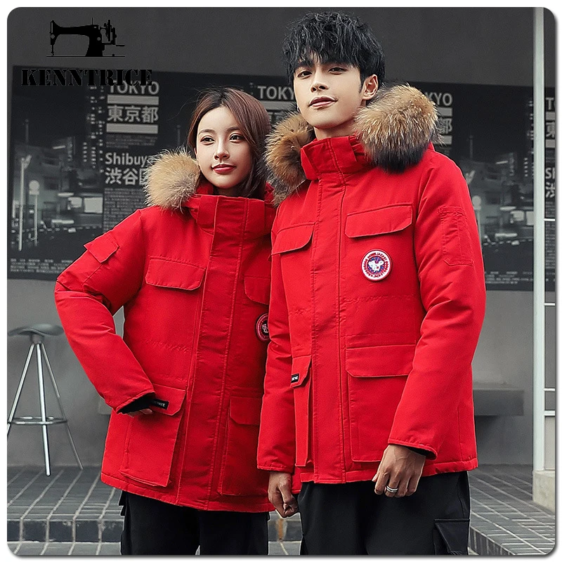Kenntrice Fashion Parkas Jackets Youth colorful Trend Style Thermal Hooded Couples Dress Snow Windshield Cold Proof Big Yards