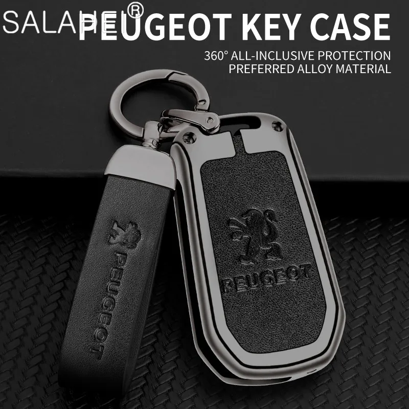 

Car Key Full Cover Case Keychain Key Bag For Peugeot 3008 308 RCZ 508 107 206 207 208 306 307 407 408 2008 4008 Auto Accessories