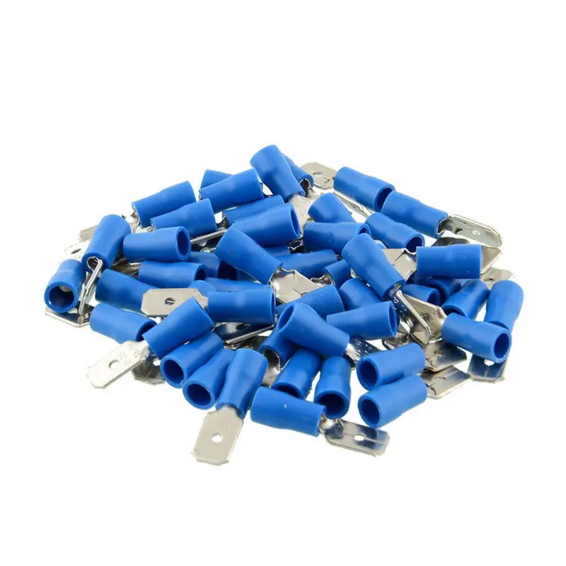 

Spade 100pcs Male & Female Insulated Crimp Terminals Wire Cable Connectors Copper 15A PVC Hot 2018 Durable