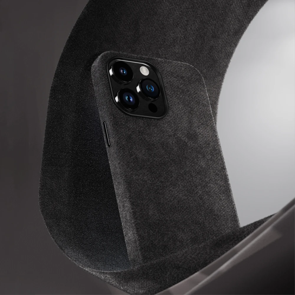 Suede Genuine Leather Magsafe Phone Case for Iphone 12 13 14 Pro Max 14Plus Anti-drop Anti-sweat Imported Material Luxury Shell