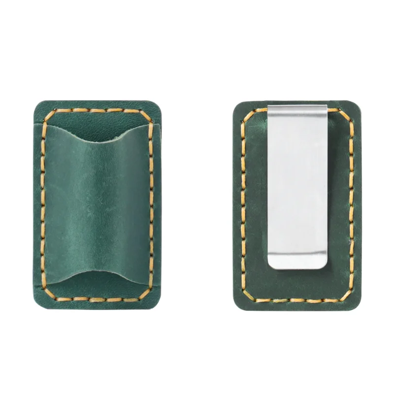 

Кожаный блокнот путешественника, винтажная обложка Crazy Horse со стальным зажимом для ручки, органайзер для делового письма ручной работы с верхним зерном