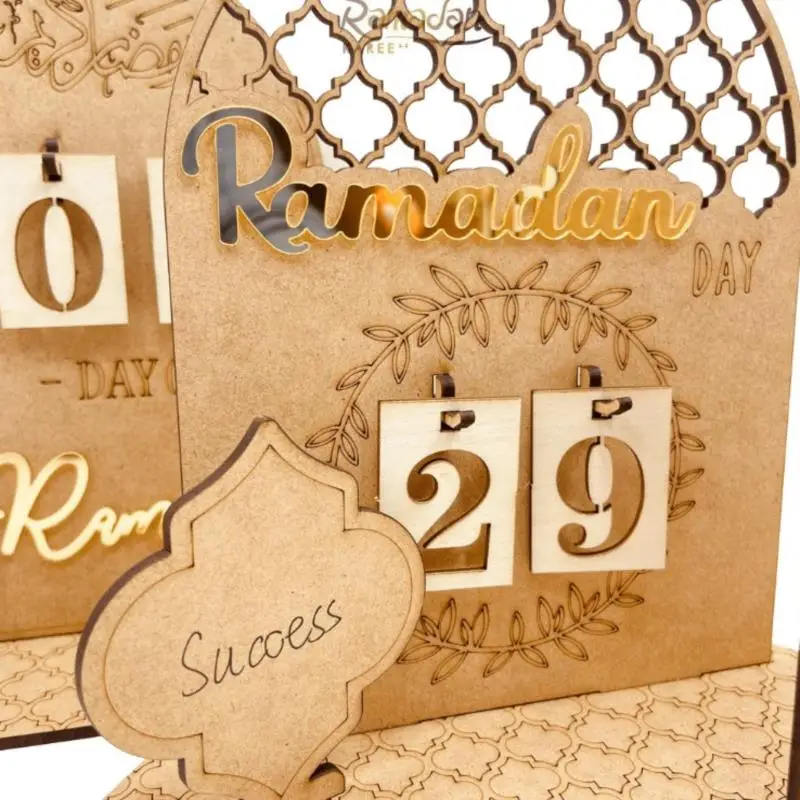

Ramadan Countdown Calendar DIY Eid Mubarak Ornament Wooden Ramadan Calendar