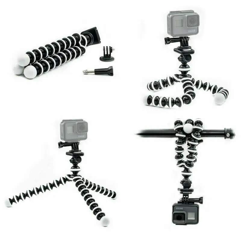 

Octopus Flexible Tripod Mount Stand for GoPro Hero 9 8 7 6 5 4 3 Action Camera Sjcam Top