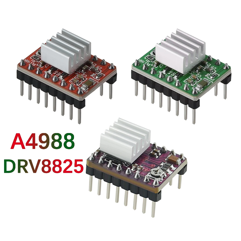 Запчасти для 3D-принтера A4988 DRV8825 Драйвер шагового двигателя с радиатором платы SKR