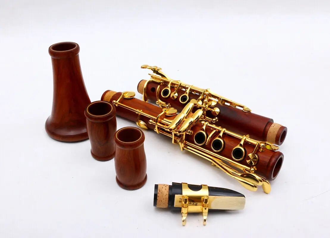 

Профессиональный кларнет Yinfente, золотистый ключ Bb