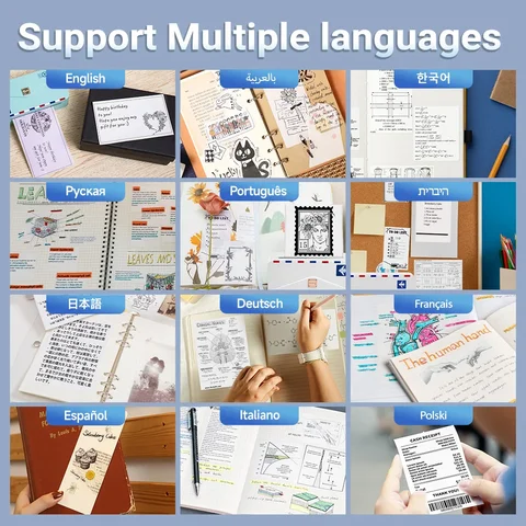 Портативный принтер Phomemo M04AS, миниатюрный термопринтер, беспроводной Bluetooth-принтер для этикеток без чернил, карманный, 300dpi, совместим с 110 мм