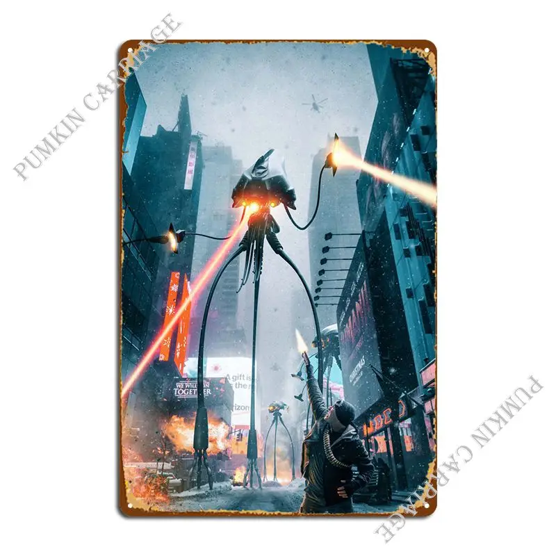

War Of The Worlds Metal Plaque Poster Pub Party Plates Create Cinema Tin Sign Poster
