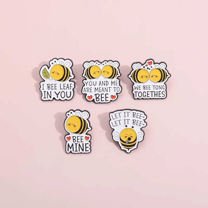 Эмалированная заколка Let It Bee You And Me предназначена для броши в виде пчелы значки на