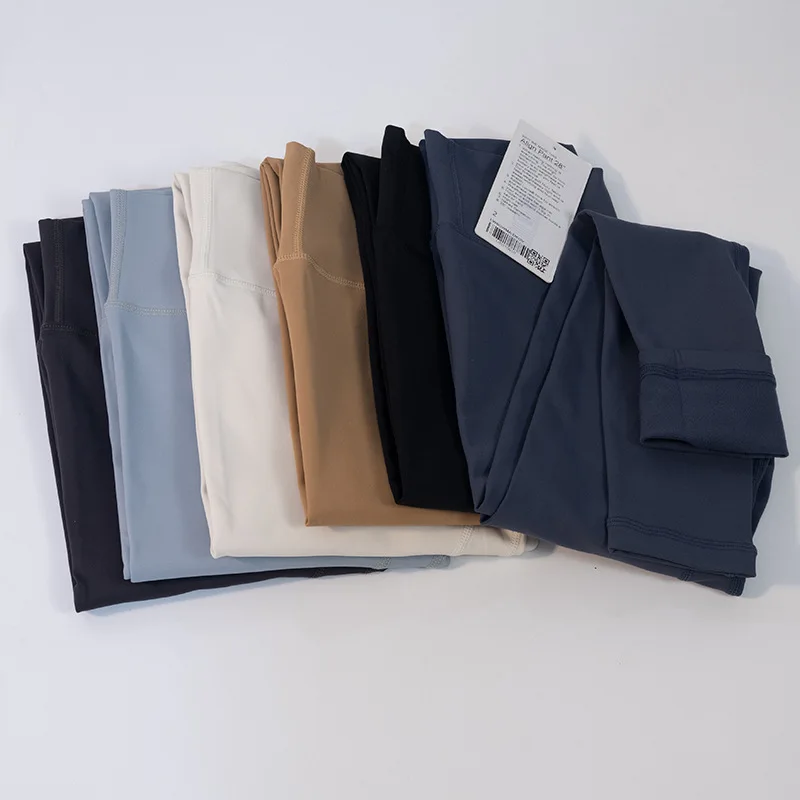 

Align With Logo Warm Fleece Women Yoga Pants High Waist Seamless Sports Leggings Ladies Gym Tights Fitness Trousers Sportswear