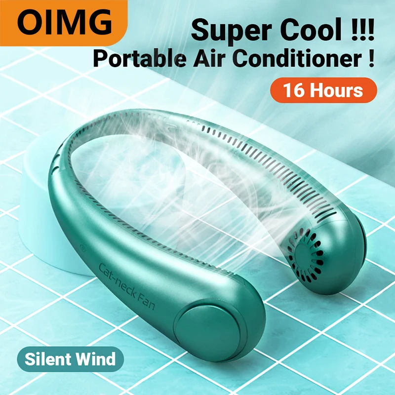 

Мини-вентилятор для шеи, портативный вентилятор без лопасти, USB Перезаряжаемый, бесшумные спортивные вентиляторы для улицы, портативный вен...