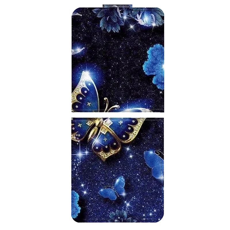 Модный кожаный флип-чехол для Samsung ZFlip 5 6 5G сумка-держатель карт-кошелька Galaxy Z Flip6