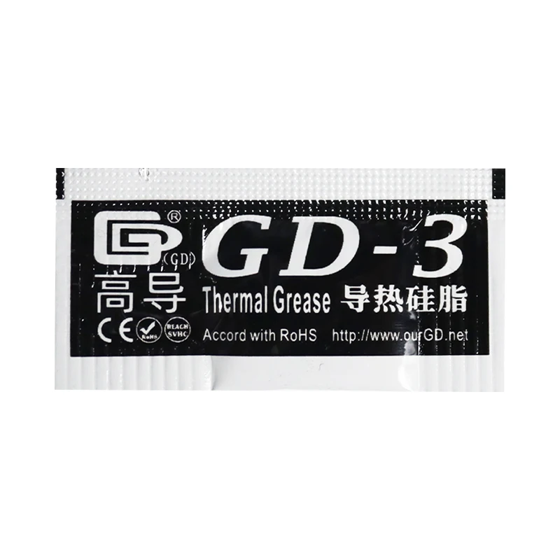 Термопаста GD-3 серая, 0.5 грамма, 200 шт., для охлаждения CPU, GPU, PS5 (art.: 3920db79d64f3) - 3920db79d64f3