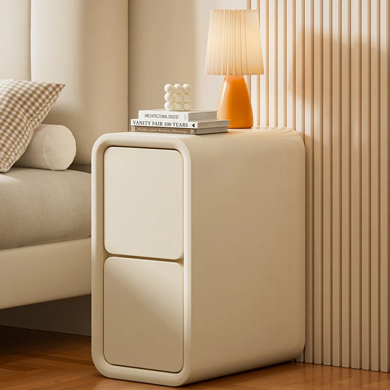 

Ночная тумбочка в скандинавском стиле, современный минималистичный Белый Органайзер с выдвижным ящиком, прикроватный столик, простая мебель для хранения и дома