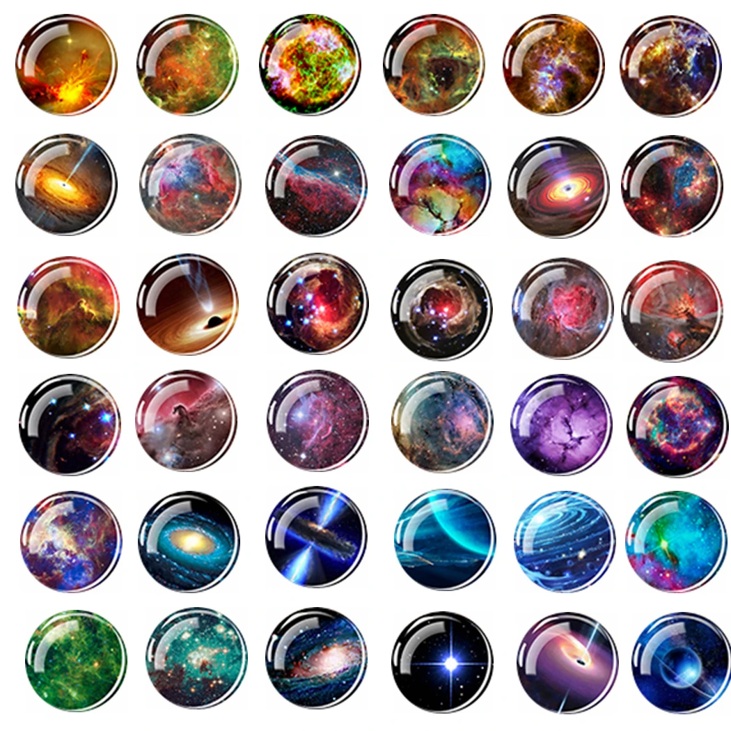 Браслет с изображением Галактики туманности космической планеты космоса черный