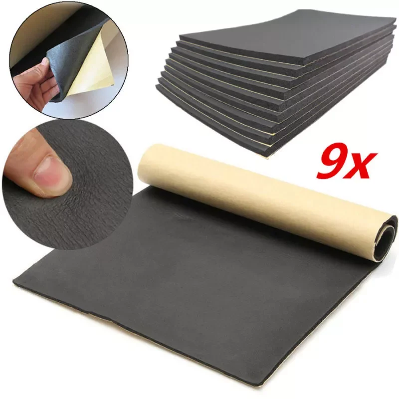 

9pcs 5mm 6mm Sound Proofing Deadener Sheet Mat Fire Wall Acoustic Dampening Foam Sound Heat Insulation Cotton 50x30cm