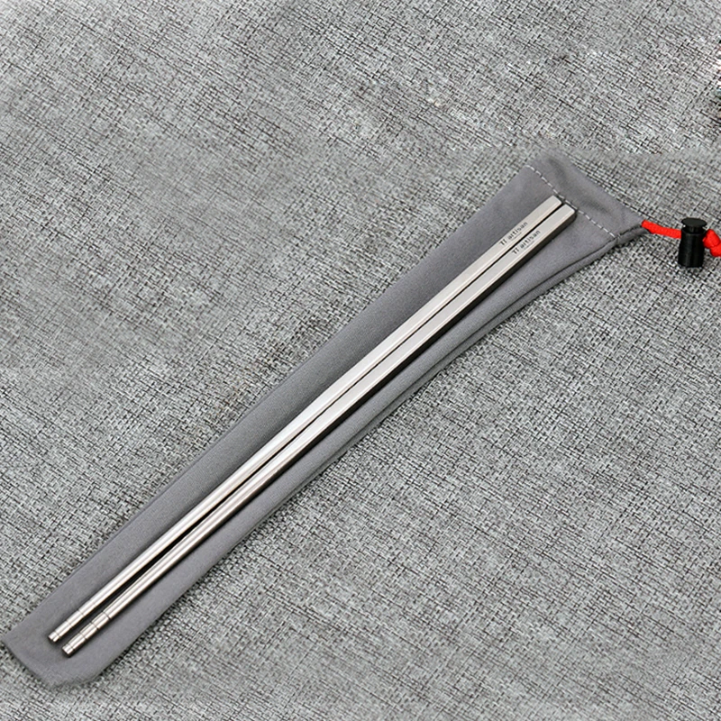 

Столовые приборы Triartisan для кемпинга, Титановые палочки для еды, для путешествий на открытом воздухе, однотонные палочки для еды 230 мм