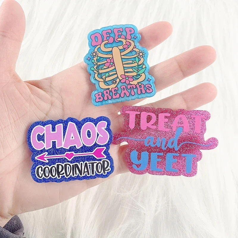 1 шт. блестящие акриловые медицинские флаконы-подвески для самостоятельного