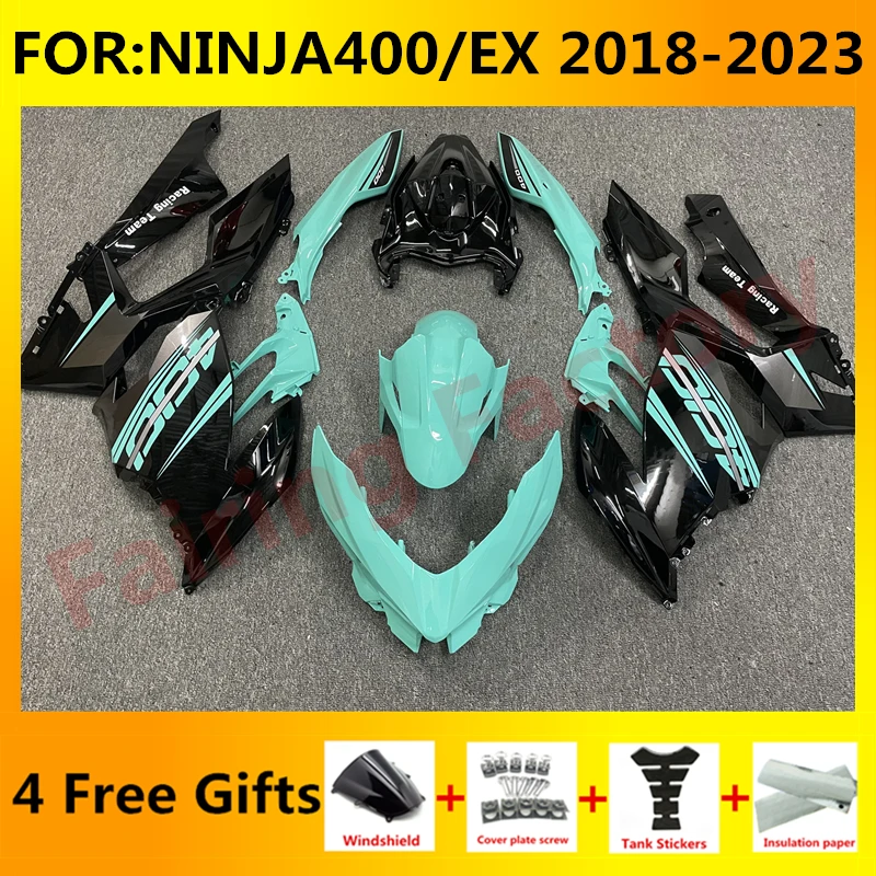 

Новый комплект обтекателей для мотоцикла ABS подходит для Ninja400 EX400 EX Ninja 400 2018 2019 2020 2021 2022 2023 полный комплект обтекателей синий черный