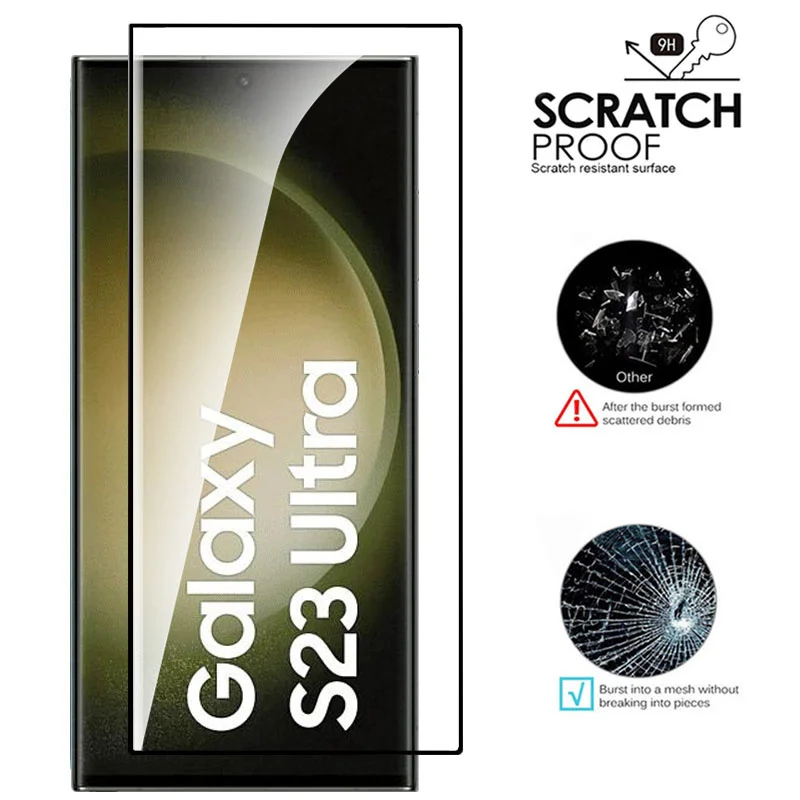 3 шт. S23ultra 9D защитный стеклянный чехол с полным покрытием для Samsung Galaxy S23 S 23 Ultra
