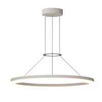 modern minimalist dimmable led round chandelier for dining room and living room