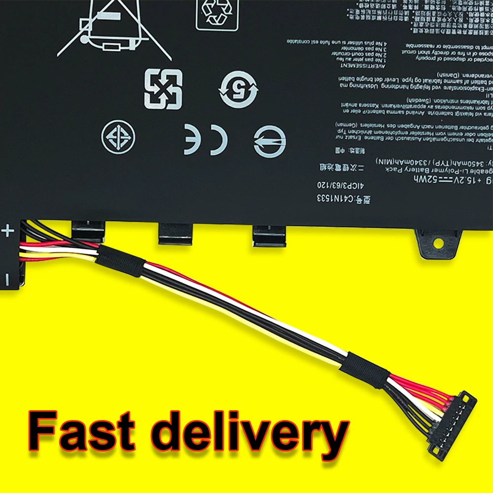 Новинка флип C41N1533 Аккумулятор для ноутбука ASUS ZenBook UX560UX UX560UQ Series Q534U Q534UX Q534UXK Q504UQ