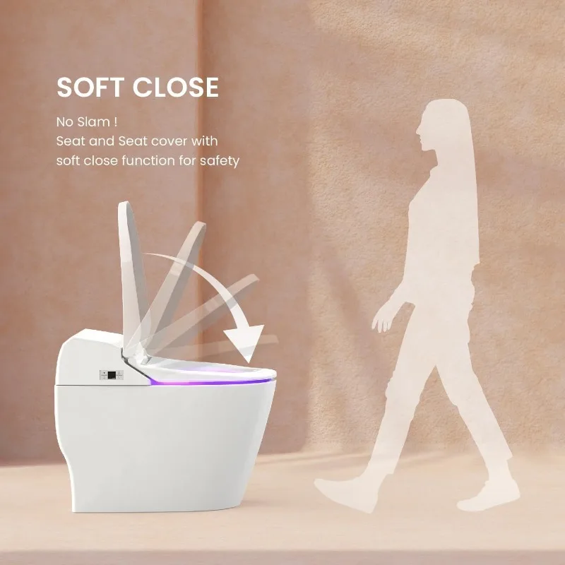 VOVO STYLEMENT TCB-8100W Умный биде-туалет для ванных комнат удлиненный цельный унитаз 1 12 GPF