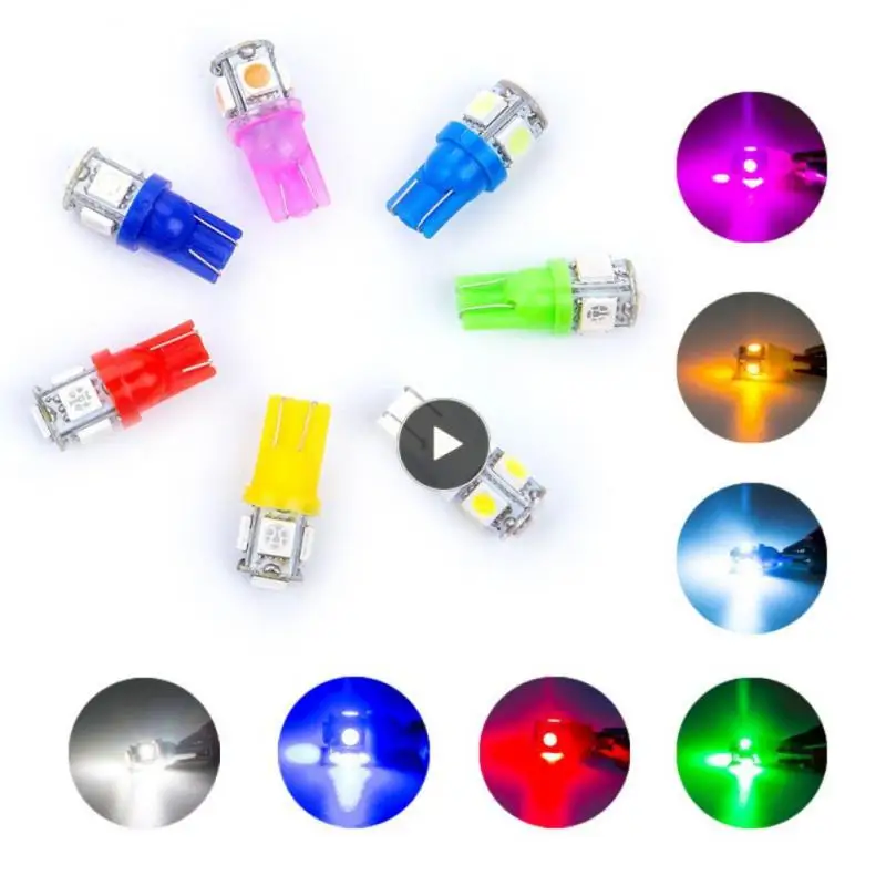 

T10 5050 Led Light Bulb 5 Light Bead Atuo Instrument License Plate Lamp Mini Low Power Led Lamp Car Accessories