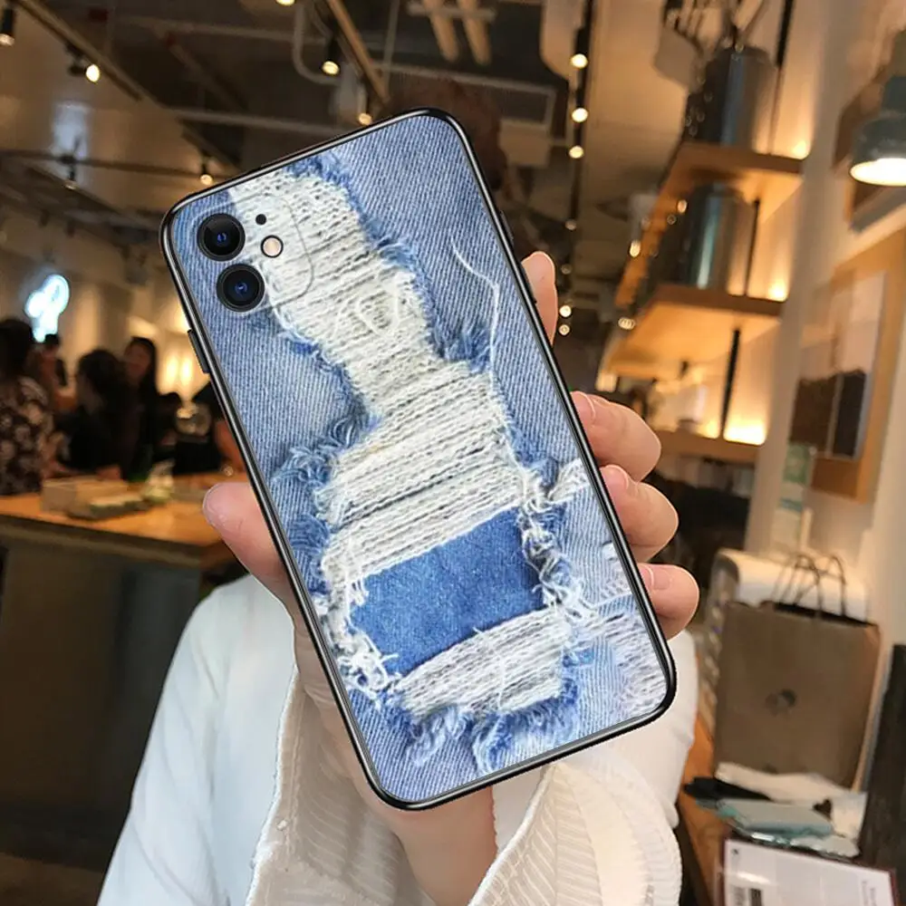 Джинсовые ковбойские чехлы для телефонов с принтом iphone 13 Pro Max 12 11 8 PLUS 7PLUS 6S XR X XS 6 mini