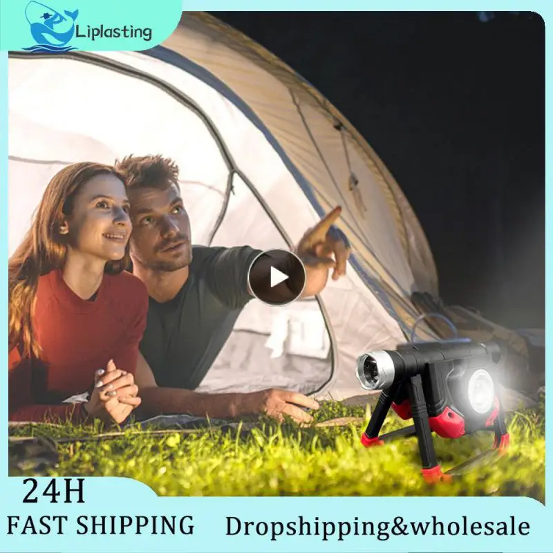 

Portable LED Working Light 2COB 1LED USB Rechargeable Flood Light 360°Rotation Magnetic Stand Work Light for Car Outdoor Lamp